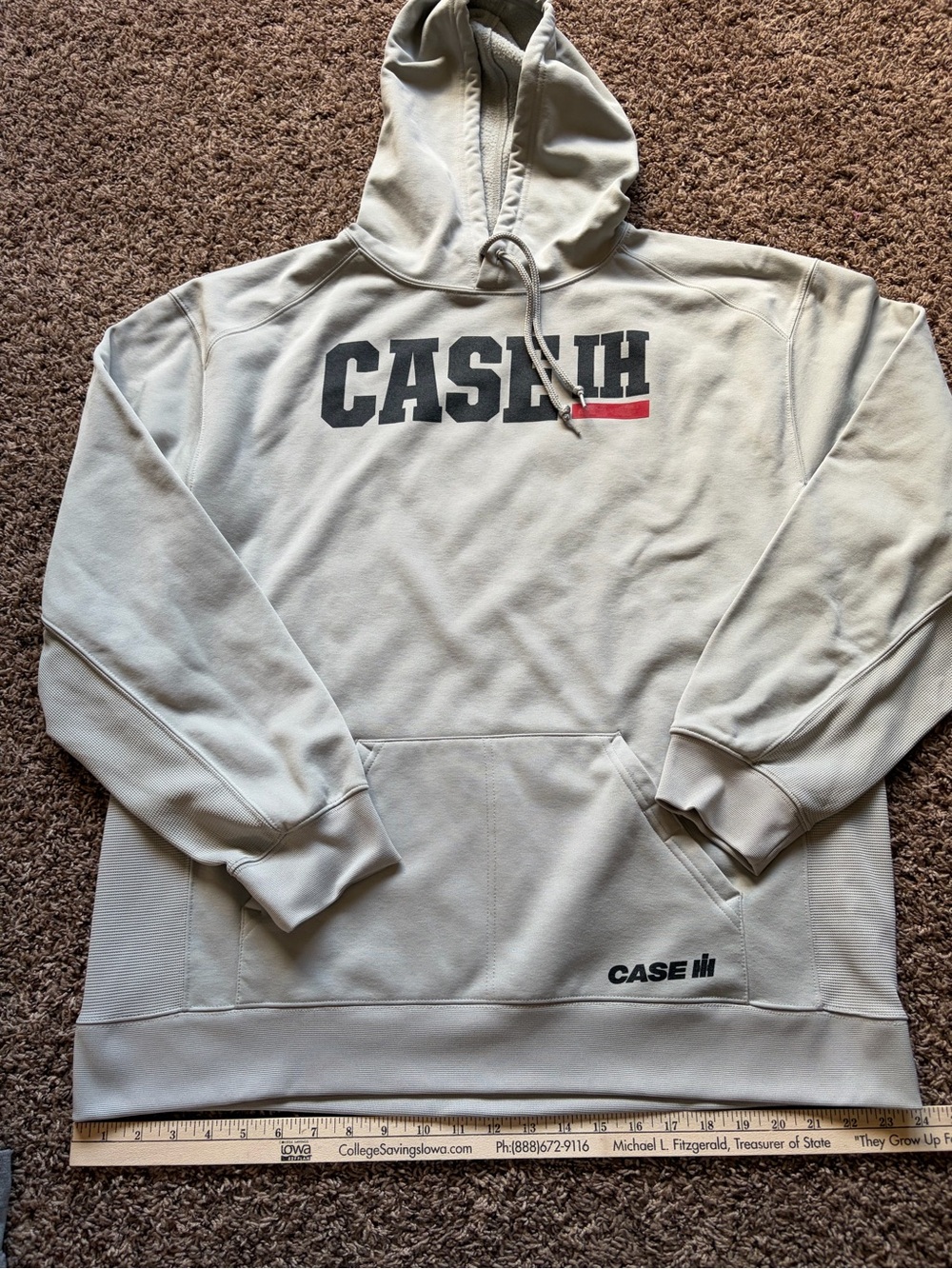 CASE IH Light Beige Logo Hoodie